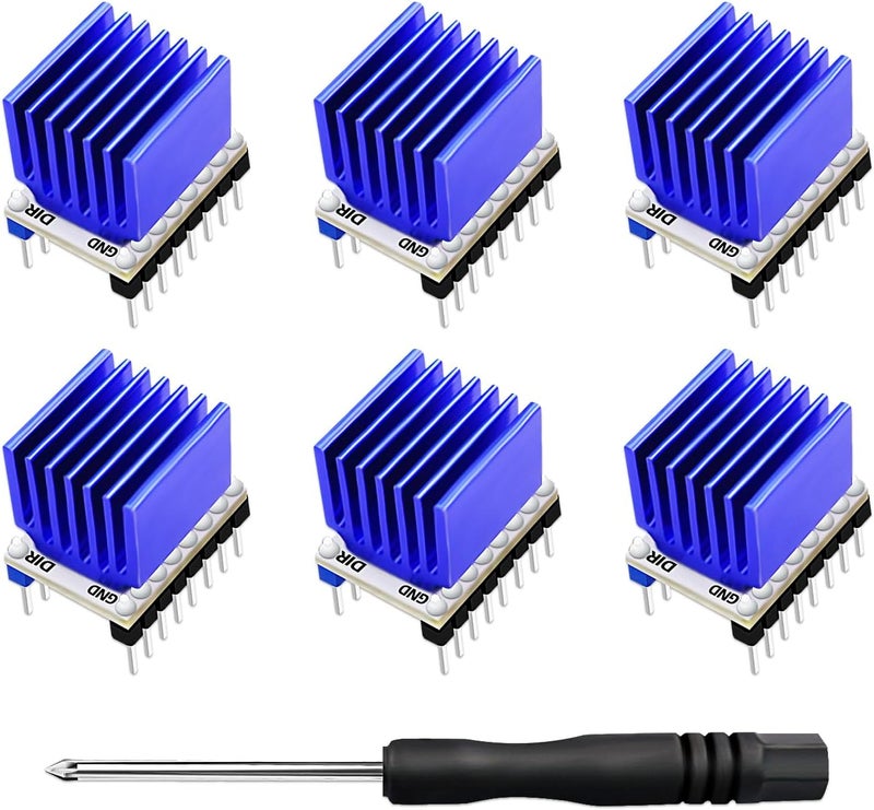 DaFuRui 6PCS TMC2208 3D Printer TMC2208 V1.2 Stepper Motor Driver, with Heat Sink Screwdriver for 3D Printer Controller Boards Reprap Ramps1.4 MKS Gen Ender-3 Pro - Image 1